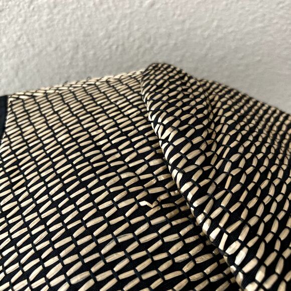 Ellen Tracy Open Front Jacket - Woven Rattan - Black Gold - 6 - Picture 9 of 11